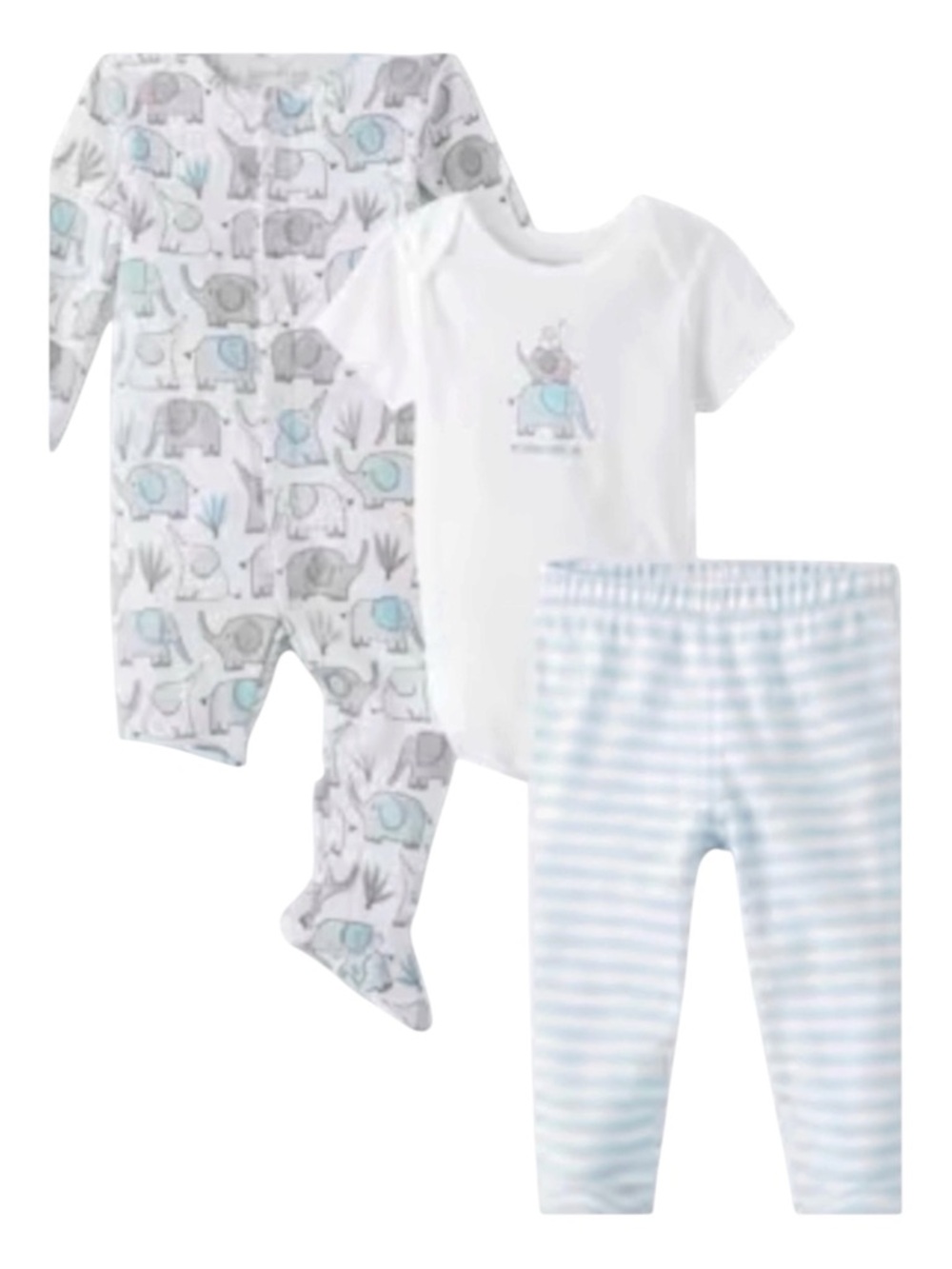 Baby Elephant Print Clothing 3 piece Set